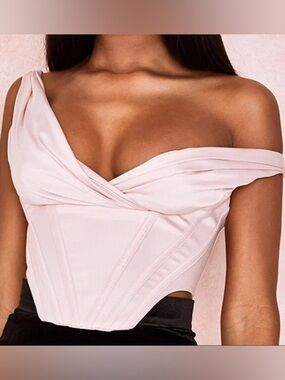 House of CB Giuseppina Blush Satin Bustier Corset
- Blush Pink